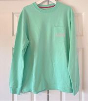 NWT Lauren James Mint Green Pocket Sweatshirt, XL