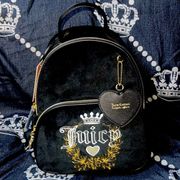 NWT Juicy Couture Liquorice Velour Heritage Backpack