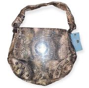 Kathy Van Zeeland Snake Skin Print Shoulder Bag