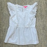 White sleeveless Lilly Pulitzer top