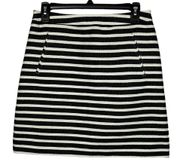 Halogen Mini Micro Skirt Black and White Striped Nautical Size 4