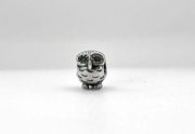 Pandora Retired Silver Wise Old Owl Authentic Bead Charm