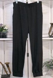 Michael Kors lightweight black elastic waist and ankles jogger pants Sz 4