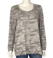 Workshop Republic Clothing Grey Camouflage Sweatshirt Size 1X