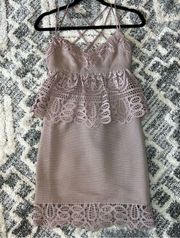 Peplum style Lace Trim Cocktail Dress Size 0