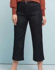 Anthropologie Pilcro & The Letterpress Black Polka Dot Wide Leg Crop Jeans 28