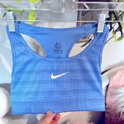 Nike  Dri Fit Sports Bra Blue Print Athletic Running Womens Small