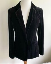 Tahari Black Velvet Blazer Jacket