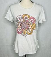 The Original Retro Brand White Madala Burnout Short Sleeve T-Shirt Sz S