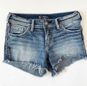Silver Jeans Suki Cut Off Jean Shorts Size 26
