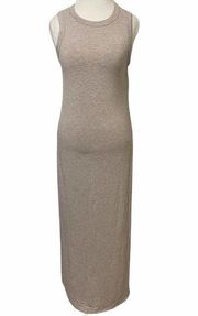 Premise oatmeal fitted back zipper maxi dress