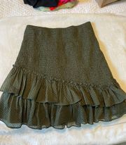 Smocked Green Skirt