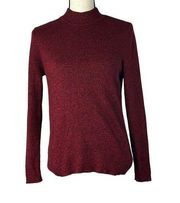 Karen Scott Petite Petite PP Mock Neck Sweater Long Sleeve Stretch Marled New