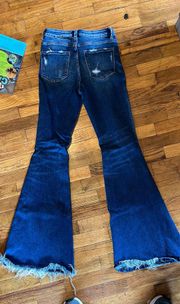 flying monkey Distressed Flare Jeans