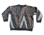 Coogi Vintage Abstract Print Knit Pullover Sweater