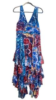 NWT ALICE + OLIVIA Ilia Tie Dye Kaleidoscope Dress Size 8
