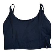 Satva Sports Bra Womens X-Small Black Criss Cross Back Round Neck Athletic Poly