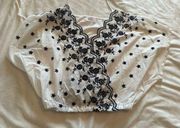 crochet/eyelet blouse size small