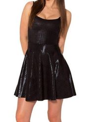 Blackmilk Night Tribe Straps Skater Dress Mini Black