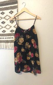 Black floral dress