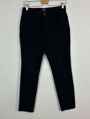 NYJD | Black Seamed Skinny Fit Pants Size 8P Petite