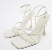 White Strappy Heeled Sandals