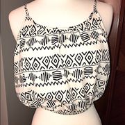 Bohemian Tribal Elastic Crop Top