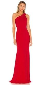 NWT Revolve Jay Godfrey Stone One Shoulder Gown in Bold Red