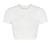 cotton jersey super cropped tshirt