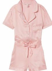 PINK - Victoria's Secret Victoria Secret light pink silk romper size S