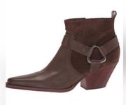 Vince Camuto  Brown Leather Ankle Boots(Size 8M)