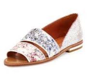 Sadie Sandal loafer with floral marble print size 6