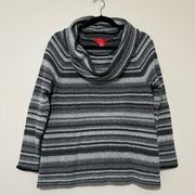 Etcetera Cowl Neck Striped Sweater