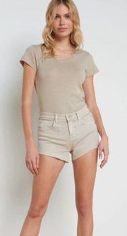 L'AGENCE Audrey High Rise Shorts in Biscuit Sz. 22