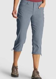 Eddie Bauer Women's Rainier Tech Capris in Graphite - Size 8