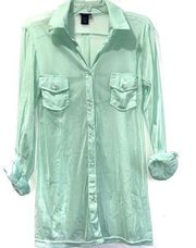 Rue 21 Button Front Sheer Top Large