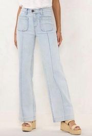 NWT LC Lauren Conrad Super High Waisted Flare Jeans, Picadilly Wash, size 18