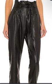 Commando Faux Leather Paperbag Pant in Black size medium NWT grudge bikercore