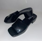 Black Platform Jelly Sandals