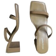 Jeffrey Campbell Maisie Slip On Sandals Mules Heels Backless Square Toe Size 10