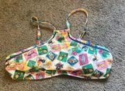 Vera Bradley Cuban Stamps Bikini Top