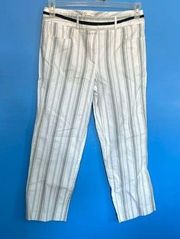 Talbot's Stretch Pant's White/Black Stripes Size 8