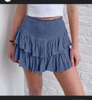 , Blue Ruffle Skirt