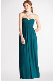 Strapless Teal Dress