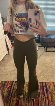 dark green  flare leggings