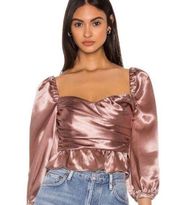 MAJORELLE Julia Satin Crop Top