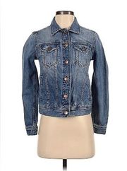 78- J Crew 100% Cotton classic denim jacket wash Small