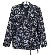 Le Suit Black and White Blazer Jacket Sz 12