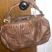 JUICY COUTURE BROWN COWHIDE LEATHER PURSE