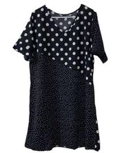Women's Black and White Polka Dot Dress(Size XXI)
